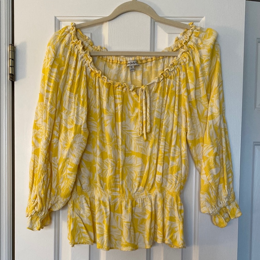 Yellow Floral Blouse